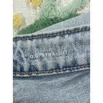 Old Navy  OG Straight Jeans Light Wash Distressed Button Fly Cropped Size 6 Photo 6