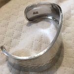 TAXCO Mexico Sterling Silver Hammered Wave Cuff Bangle Bracelet Photo 6