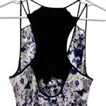 Parker Hawthorn Oceanside Combo Silk Racerback Dress Blue S Photo 4