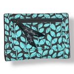 Vera Bradley Shower Vines Euro Wallet Teal Leaf Design Photo 1