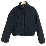 Wild Fable Black Corduroy Cropped Puffer Coat Photo 1