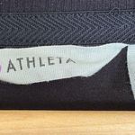 Athleta Topanga Shirt Dress Black Ruched Cap Sleeve V-Neck Stretch Size XS Photo 6