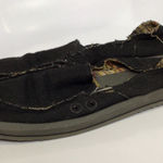 Sanuk Donna hemp cotton slip on shoes loafers black womens size 8 casual beach Photo 0