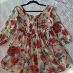 Fun & Flirt  Floral Blouse - White and Pink Photo 8