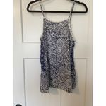 Sweet Wanderer  Size Small Boho Blue‎ And Cream Halter Top Photo 5