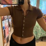 Brandy Melville Brown Button-up Shirt Photo 4