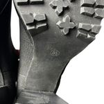 Womens 8.5 Sock Boots Platform Chunky Heel Booties Square Toe Slip On‎ Black Photo 8