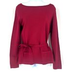 Y2K Ann Taylor LOFT Red Boat Neck Long Sleeve Sweater Top Size M Rayon Nylon Size M Photo 1