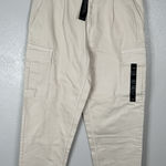 Banana Republic NEW Pants Womens 29/8 Lou Ultra High Rise Cargo Pockets Cream Photo 0