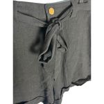 Show Me Your Mumu Women's L Hadley High Rise Linen Shorts Black Coastal Casual Photo 1