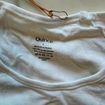 Quince NWT Seamless Ruched Long Sleeve Top White Stretch Active Thumb Holes S Photo 7