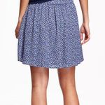 Old Navy Blue and White Mini Skater Skirt Photo 0