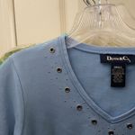 FINAL MARKDOWN Denim and company rivet neck tee small Photo 1