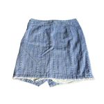 Loft 3/$15 blue faux wrap skirt Photo 3
