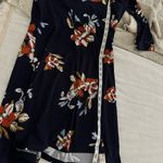Leota Stitch Fix Women’s Extra Small Faux Wrap Dress Jersey Reye Navy Floral NWT Photo 6