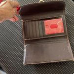 Dooney & Bourke  Vintage 1975 Logo Canvas Brown Leather Trim Wallet Photo 1