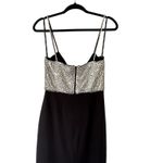 Retrofete Jazlyn Dress Sleeveless Crystal Embellished Gown Black Silver Size S Photo 6