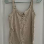 Aerie  Cream Tank Top Ribbed Photo 0