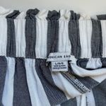 American Eagle Gray & White Striped High Rise Relaxed Crop Pants Photo 8