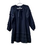 Club Monaco Black Pintuck Viscose Blend 3/4 Sleeves Dress size 4 Photo 2