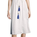 Rachel Zoe  White with Blue Embroidery Cotton Nightgown S Photo 0