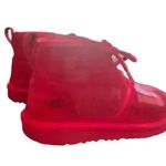 UGG  PINK BOOTIES LACE UP FUZZY LINED WOMENS SIZE 3 Photo 2