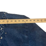 Miss & Mrs One Size Vintage Denim‎ Floral Western Button Up Denim Shirt Blue Photo 4