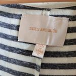 Skies Are Blue Striped Open Front Hooded Top Sweatshirt Hoodie Womens S Pockets Photo 1