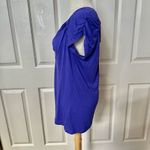 August Silk  purple gathered short-sleeved top Photo 1