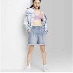 Wild Fable  Light Acid Wash Highest Rise A-Line Denim Shorts 14/32‎ Photo 1