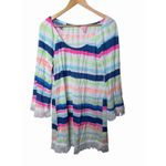 Lilly Pulitzer 100% Linen Getaway Swim Cover-Up Cats Meow Stripe Size Medium Photo 1