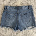 Rolla's Dusters High Rise Slim Cut Off Jean Shorts Size 28 Medium Wash Blue Photo 5