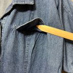 Spencer Alexis Vintage 90s Large Denim Button Down Maxi Shirt Dress Safari Style Blue Photo 5