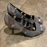 J. Renee Silver Metallic Dressy Peep Toe Heels Shoes Womens Size 8.5M Photo 9