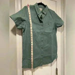 NWOT L.L. Bean Women’s Sage Green Stretch Cotton Short Sleeve Button Down Photo 3