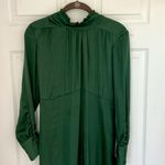 ZARA NWT  Elegant Satin Long Sleeve Mock Neck Midi Dress Size Small $80 Photo 4