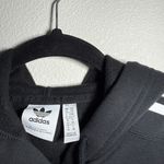 Adidas  Black Hoodie with White Accents Photo 3