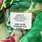 Jams World  Shirt Top Womens XS Hawaiian Kaimana Red Floral Beachy Tropical Light Photo 2