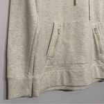 Talbots T by  Cream Pullover Hoodie with Zipper Pockets Small Photo 2