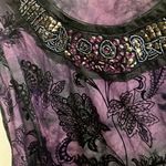 Dress Barn FINAL MARKDOWN  flocked top petite large Photo 1