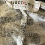 First Love Black & White Rosette Top Animal Print Dolman Sleeve Stretchy Sz Med Photo 3