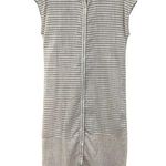 Lucky Brand Size S Dress Button Down Maxi Shirt Striped Lightweight Cap Sleeve Photo 0