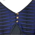Guess  Black Blue Striped Skater Dress Sz 0 Photo 1