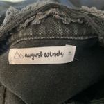 August Winds Oversized distressed black denim jacket Medium Photo 9