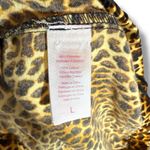 Oscar de la Renta Oscar De La‎ Renta Pink Label Pajama Set Large Gold Brown Satin Animal Print Photo 6