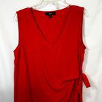 Ellos Plus Size 16 Dress Shift Faux Wrap Red‎ Mini Sleeveless Career Formal 280 Red Photo 2