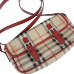 Burberry  RED, CANVAS LEATHER SHOULDER BAG Photo 2