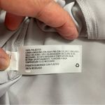 Prologue  Women's Silver Tie Back Balloon Long Sleeve Chic Blouse - size L Photo 6