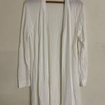 Eileen Fisher White Tencel Stretch Simple Long Cardigan Photo 3