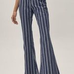 Nasty Gal COPY - striped flare jeans size 0 Photo 0